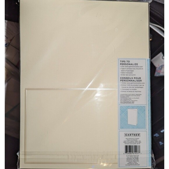 Gartner Pearl/Ivory 50 count Blank Invitation Program Wedding print at home - Picture 3 of 3